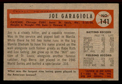 1954 Bowman Baseball #141 Joe Garagiola Cubs EX-MT 555805