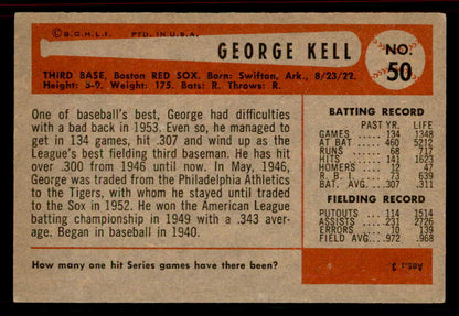1954 Bowman Baseball #050 George Kell Red Sox EX+ 555815