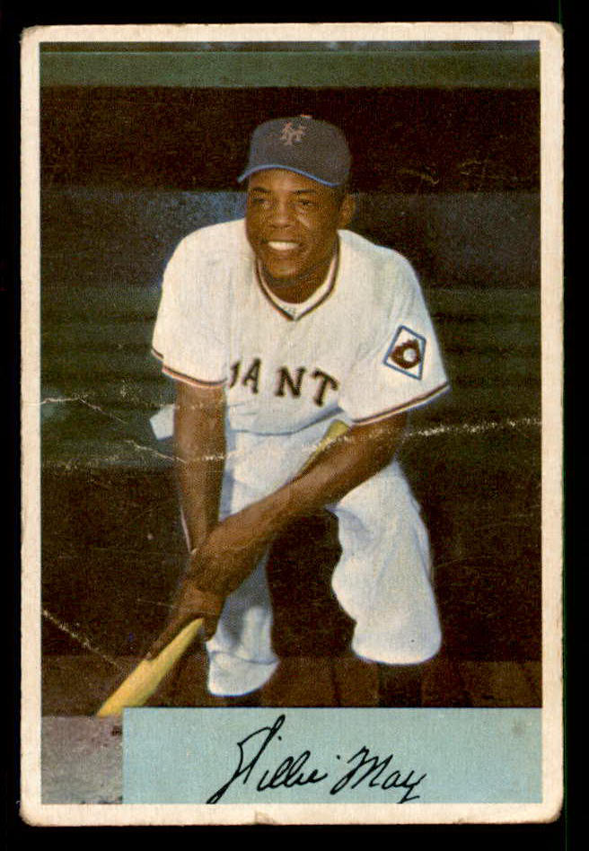 1954 Bowman Baseball #089 Willie Mays Giants Fair 555825