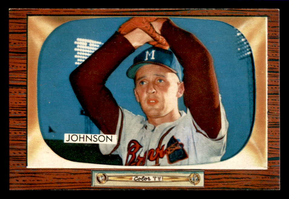 1955 Bowman Baseball #157 Ernie Johnson Braves EX-MT Correct 555837
