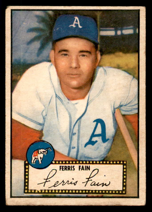 1952 Topps Baseball #021 Ferris Fain A's VG Red 555845