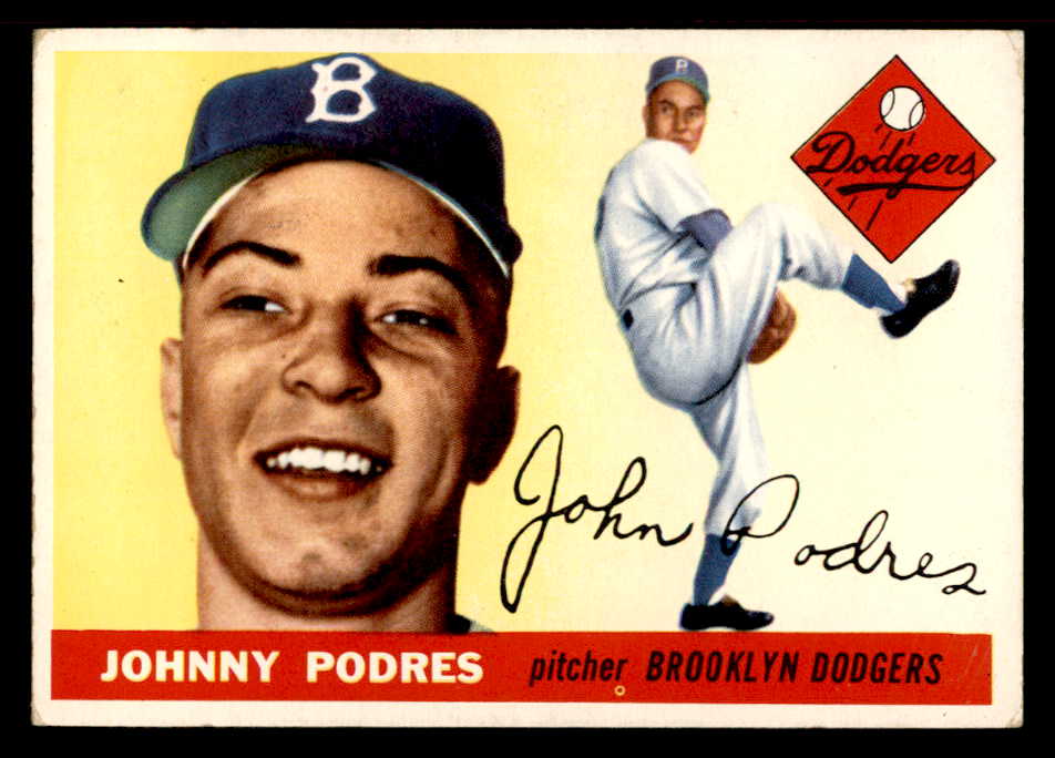 1955 Topps Baseball #025 Johnny Podres Dodgers VG-EX 555858