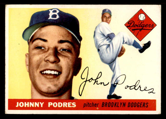 1955 Topps Baseball #025 Johnny Podres Dodgers VG-EX 555858