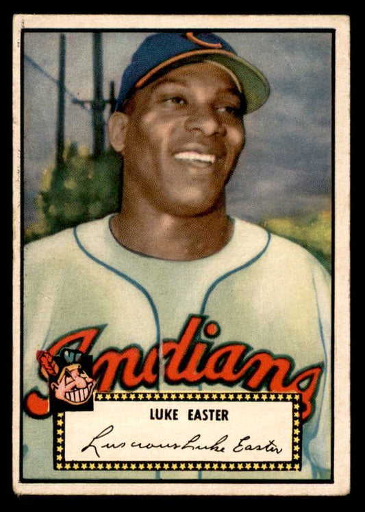 1952 Topps Baseball #024 Luke Easter Indians VG-EX Black 555864
