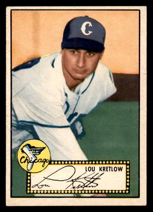 1952 Topps Baseball #042 Lou Kretlow White Sox EX-MT Black 555881