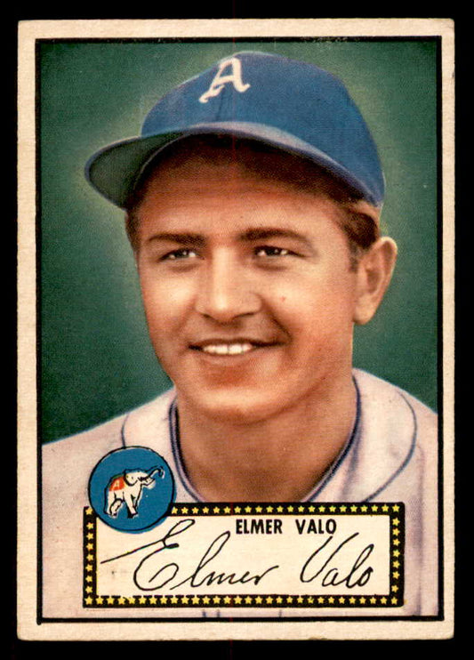 1952 Topps Baseball #034 Elmer Valo A's EX-MT Red 555884