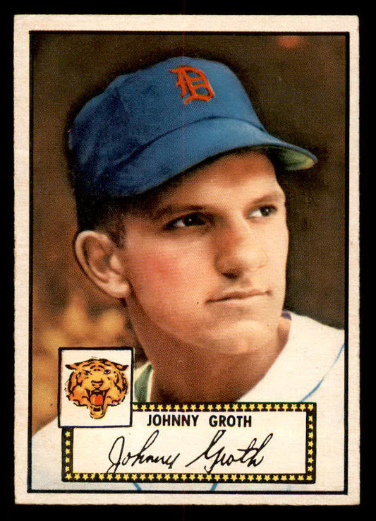 1952 Topps Baseball #025 Johnny Groth Tigers EX-MT Red 555886