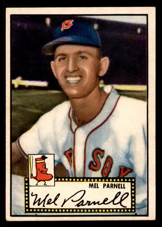 1952 Topps Baseball #030 Mel Parnell Red Sox EX+/EX-MT Black 555893