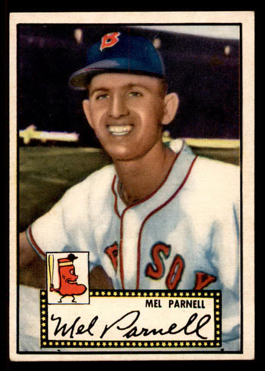 1952 Topps Baseball #030 Mel Parnell Red Sox EX+/EX-MT Black 555893