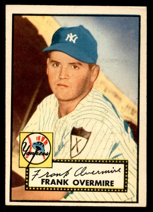 1952 Topps Baseball #155 Frank Overmire Yankees EX-MT 555910