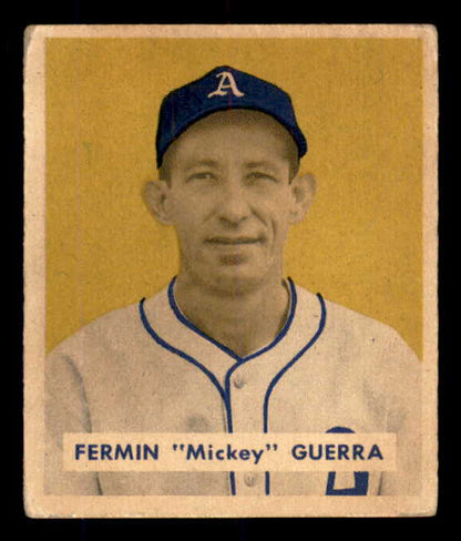 1949 Bowman Baseball #155 Mickey Guerra A's VG-EX 555964