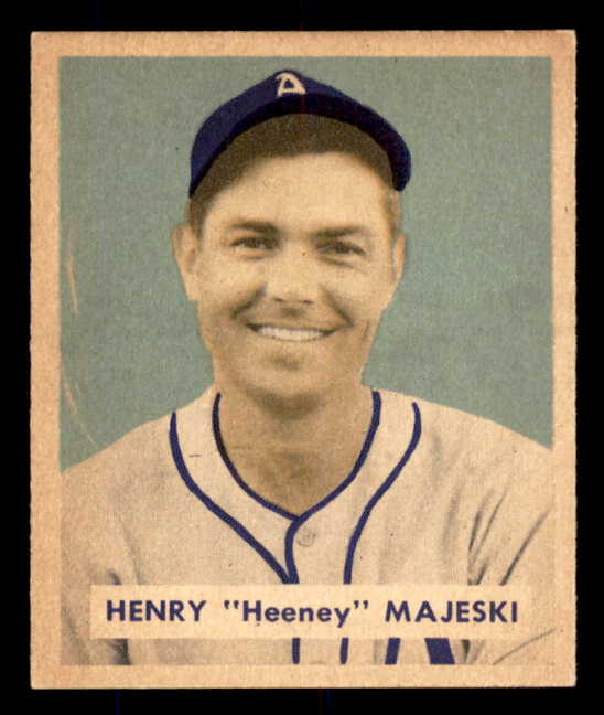 1949 Bowman Baseball #127 Hank Majeski A's EX-MT Print 556103