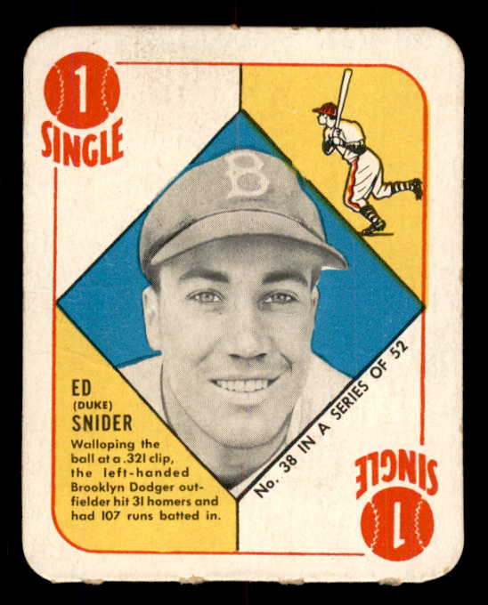 1951 Topps Baseball Red Backs #038 Duke Snider Dodgers VG-EX 556135