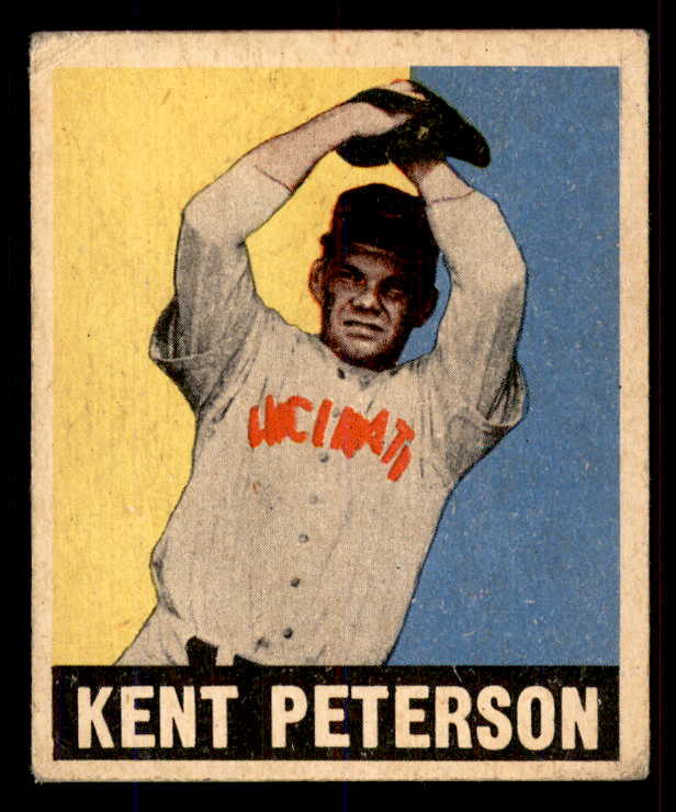 1948 Leaf Baseball #042 Kent Peterson Reds VG-EX Black Cap 556138