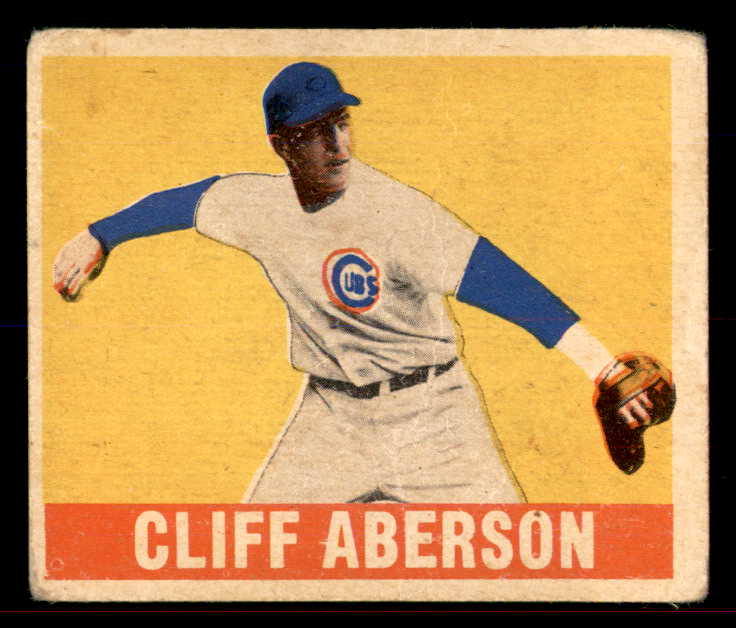 1948 Leaf Baseball #136 Cliff Aberson Cubs VG-EX Short Sleeve 556139