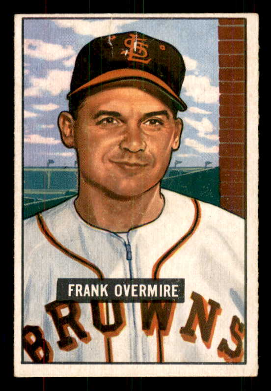 1951 Bowman Baseball #280 Frank Overmire Yankees EX-MT 556191