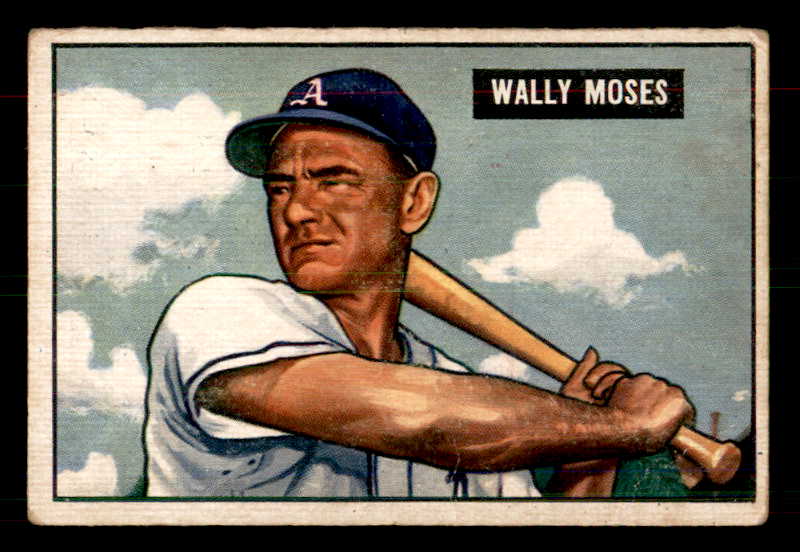 1951 Bowman Baseball #261 Wally Moses A's VG-EX 556200