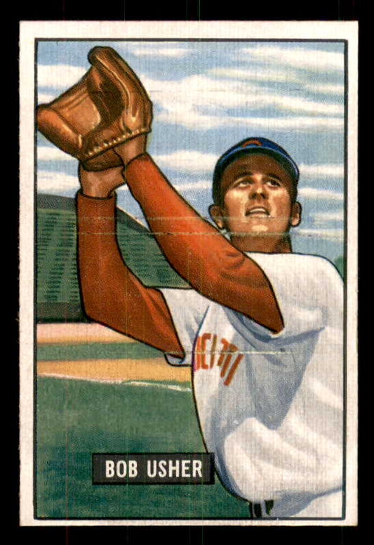 1951 Bowman Baseball #286 Bob Usher Reds EX-MT 556201