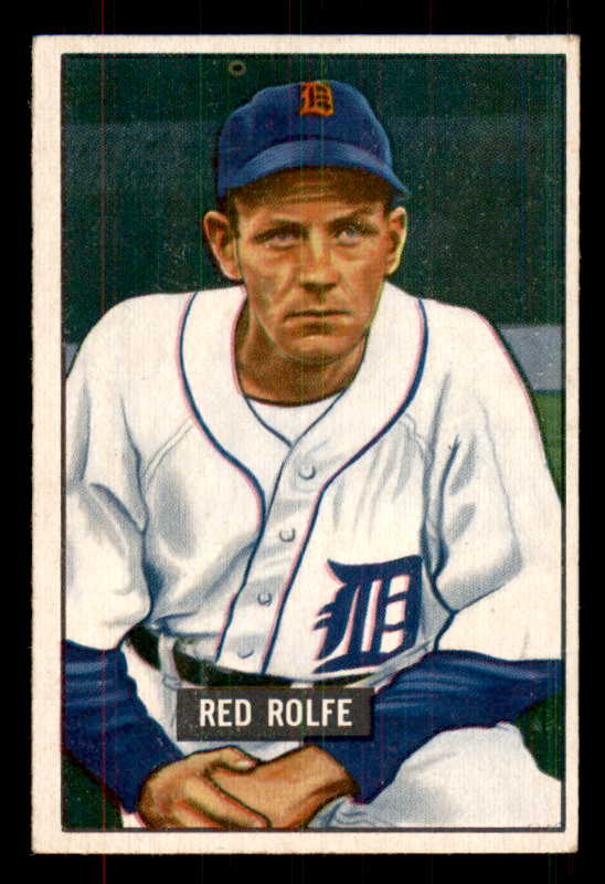 1951 Bowman Baseball #319 Red Rolfe Tigers EX-MT 556209