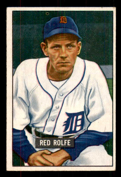 1951 Bowman Baseball #319 Red Rolfe Tigers EX-MT 556209