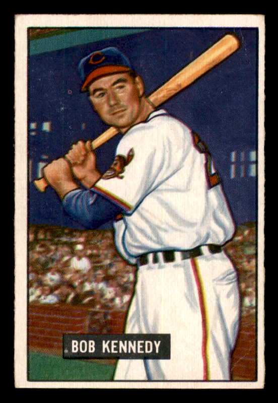 1951 Bowman Baseball #296 Bob Kennedy Indians EX+/EX-MT 556219