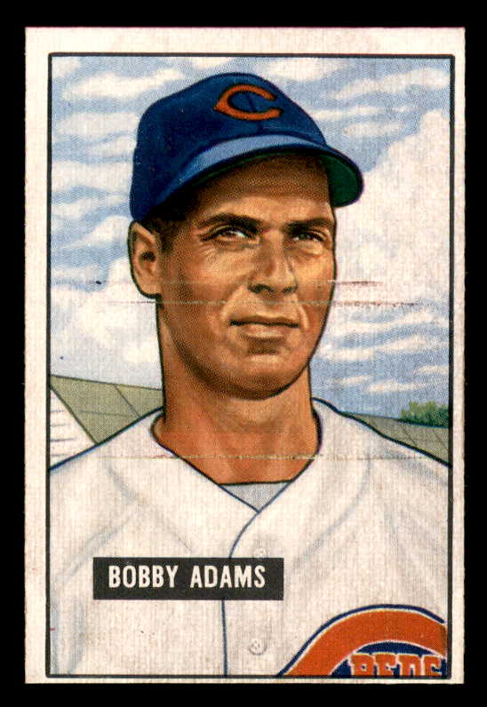 1951 Bowman Baseball #288 Bobby Adams Reds VG-EX 556234