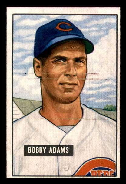 1951 Bowman Baseball #288 Bobby Adams Reds VG-EX 556234