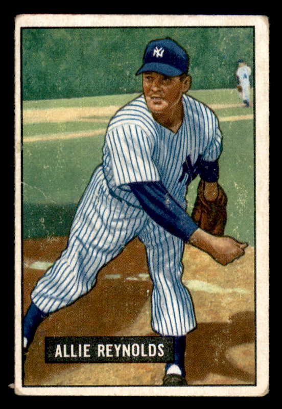 1951 Bowman Baseball #109 Allie Reynolds Yankees VG 556273