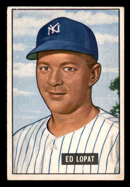 1951 Bowman Baseball #218 Eddie Lopat Yankees EX-MT 556281