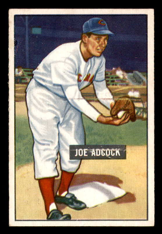1951 Bowman Baseball #323 Joe Adcock Reds EX-MT 556282