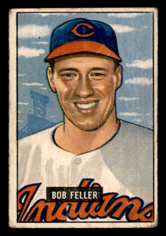 1951 Bowman Baseball #030 Bob Feller Indians Good 556292