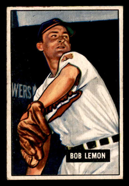 1951 Bowman Baseball #053 Bob Lemon Indians EX+/EX-MT 556296
