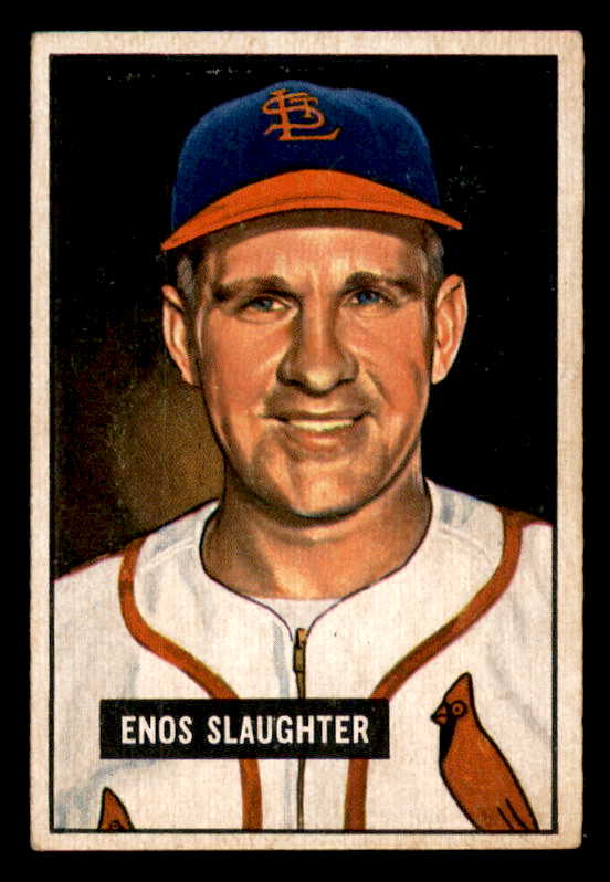1951 Bowman Baseball #058 Enos Slaughter Cardinals EX+/EX-MT 556297