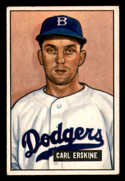 1951 Bowman Baseball #260 Carl Erskine Dodgers EX+/EX-MT 556306