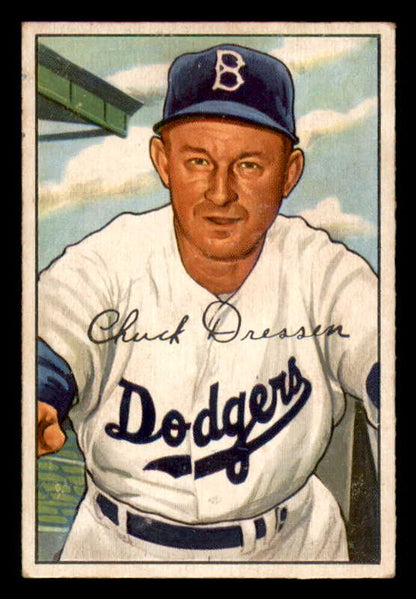 1952 Bowman Baseball #188 Chuck Dressen Dodgers VG-EX 556319