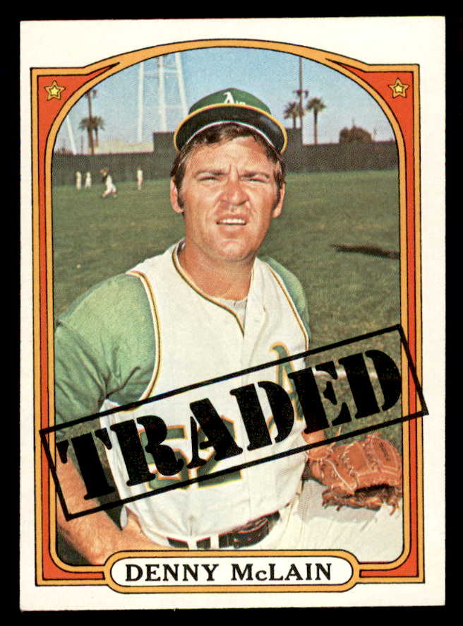 1972 Topps Baseball #753 Denny McLain TR A's EX-MT 556375