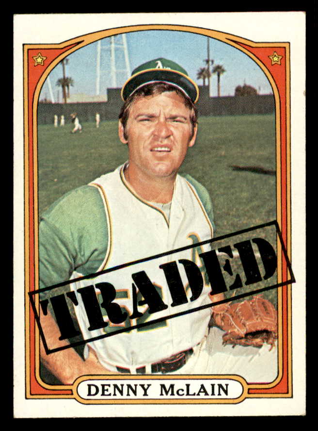 1972 Topps Baseball #753 Denny McLain TR A's EX-MT 556376