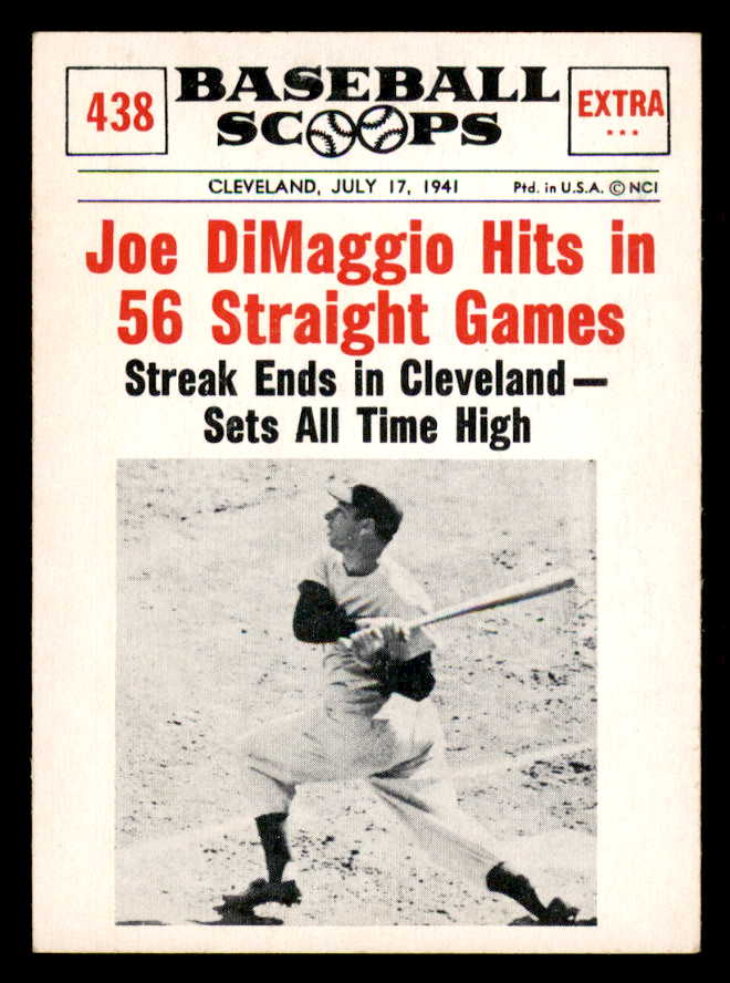 1961 Nu Card Scoops #438 Joe DiMaggio Yankees EX-MT 556410