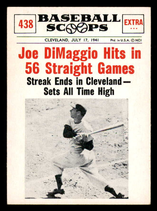 1961 Nu Card Scoops #438 Joe DiMaggio Yankees EX-MT 556410