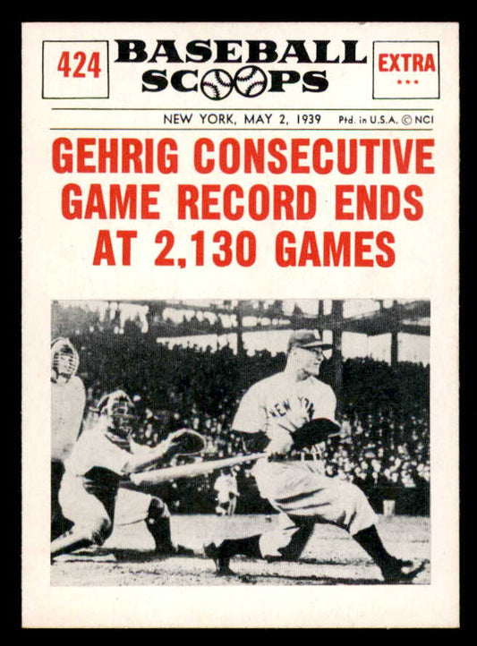1961 Nu Card Scoops #424 Lou Gehrig Yankees EX-MT 556411