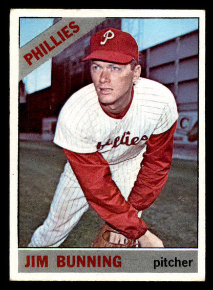 1966 Topps Baseball #435 Jim Bunning Phillies EX+/EX-MT 556421