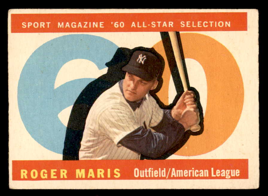 1960 Topps Baseball #565 Roger Maris A.S. Yankees VG-EX 556429