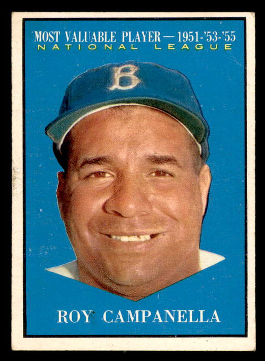 1961 Topps Baseball #480 Roy Campanella MVP Dodgers EX 556444
