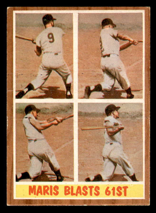 1962 Topps Baseball #313 Roger Maris IA Yankees EX 556447