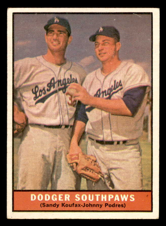 1961 Topps Baseball #207 Sandy Koufax Johnny Podres VG-EX 556451