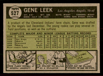 1961 Topps Baseball #527 Gene Leek Angels EX-MT 556458