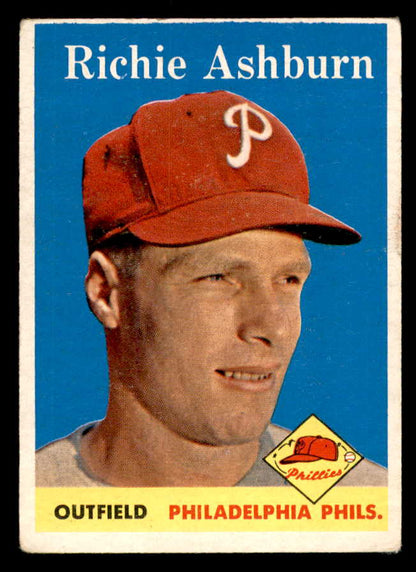 1958 Topps Baseball #230 Richie Ashburn Phillies VG-EX 556482