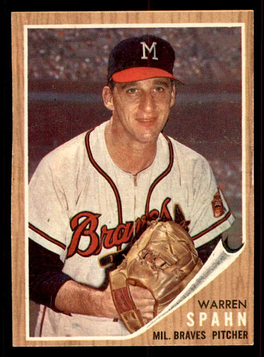 1962 Topps Baseball #100 Warren Spahn Braves NR-MT 556506