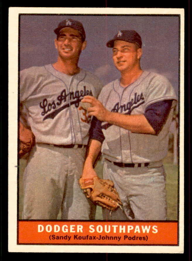1961 Topps Baseball #207 Sandy Koufax Johnny Podres EX-MT 556513