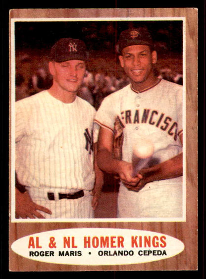 1962 Topps Baseball #401 Roger Maris Orlando Cepeda EX 556524
